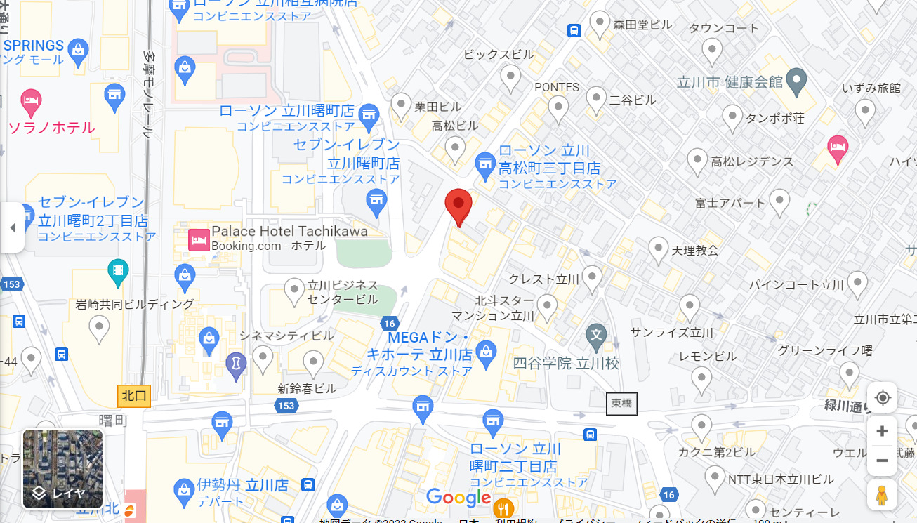 Google mapと試験会場