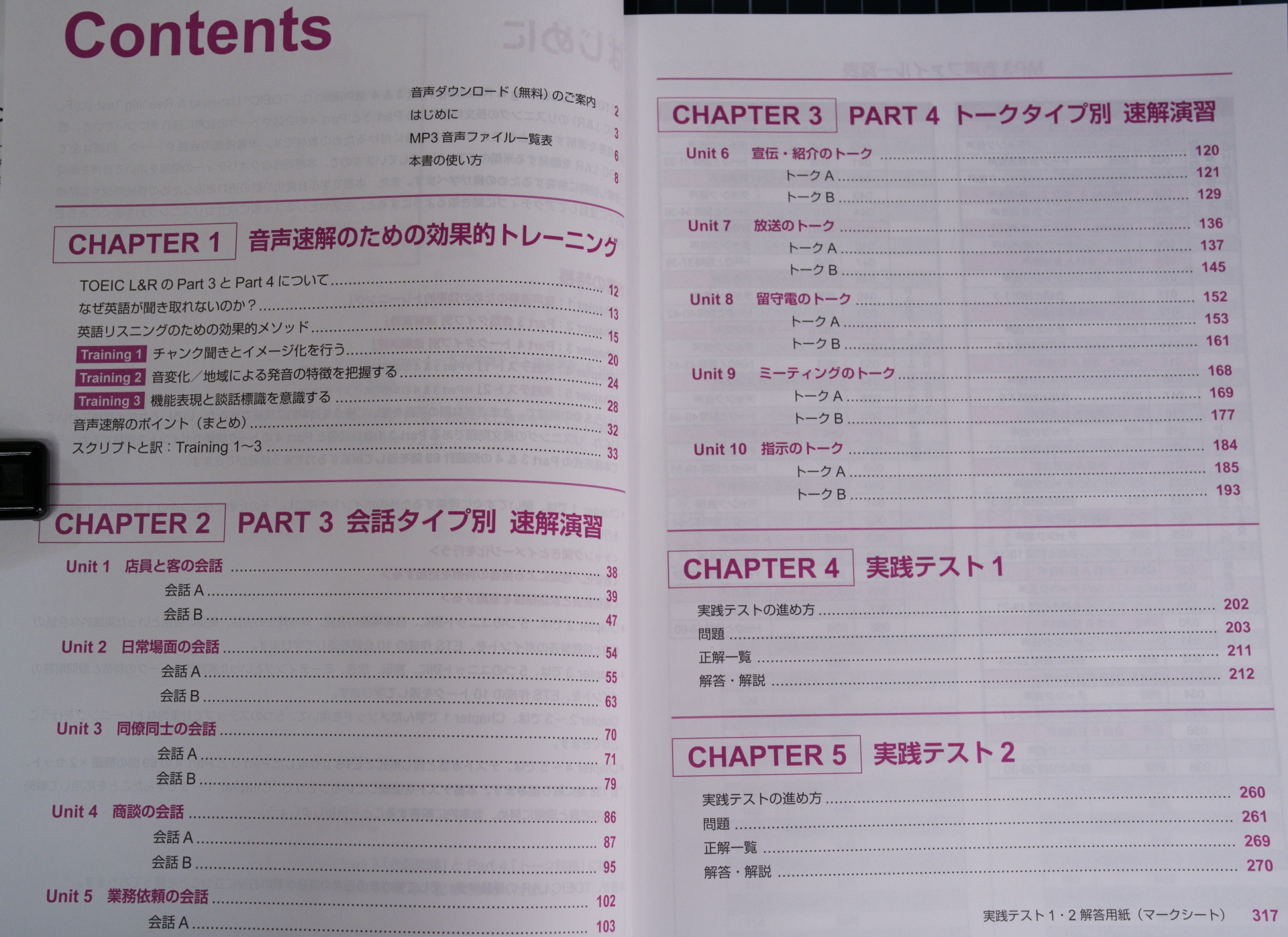 Part 3＆4音声速解の目次